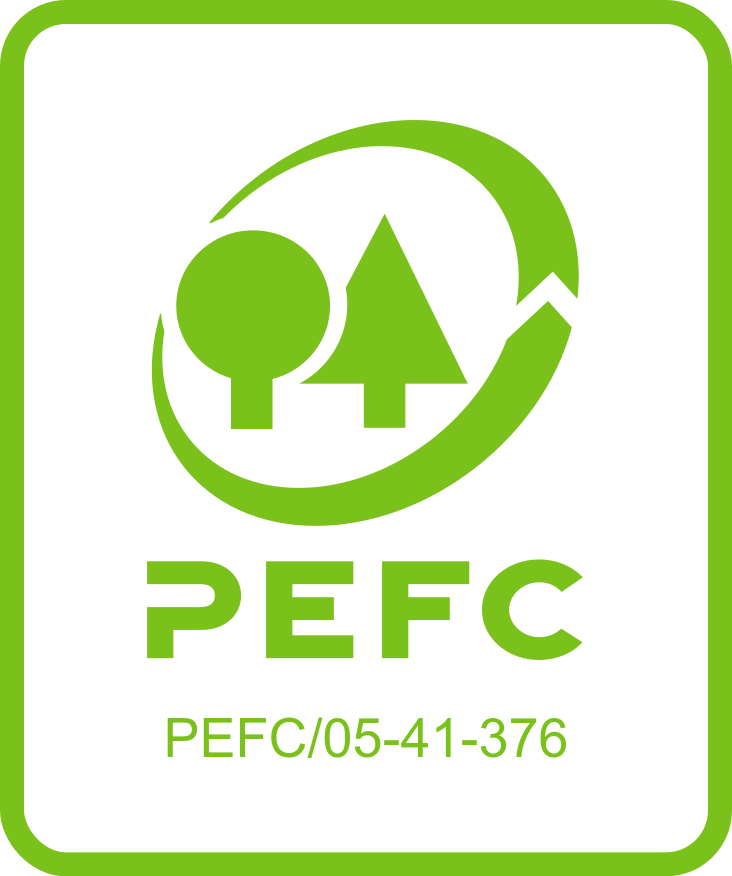 PEFC trademark label, licence PEFC/05-41-376